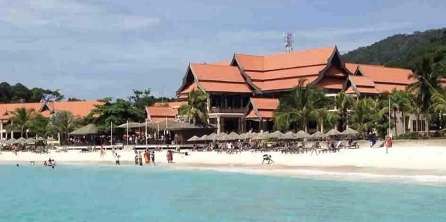 blue crystal seawater and laguna redang resort buildings on the beach of pulau redang 
