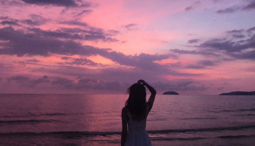 woman-white-dress-kapas-island-sunset-beach
