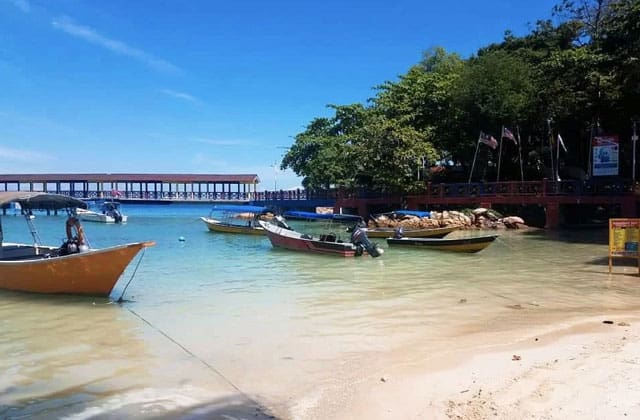 perhentian boat beach sea jetty