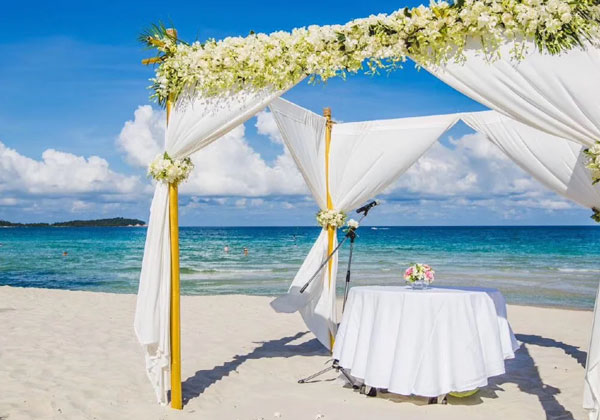 semporna mataking island resort wedding beach