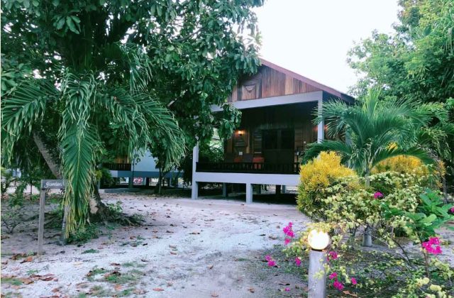 malaysia island beach chalet garden view